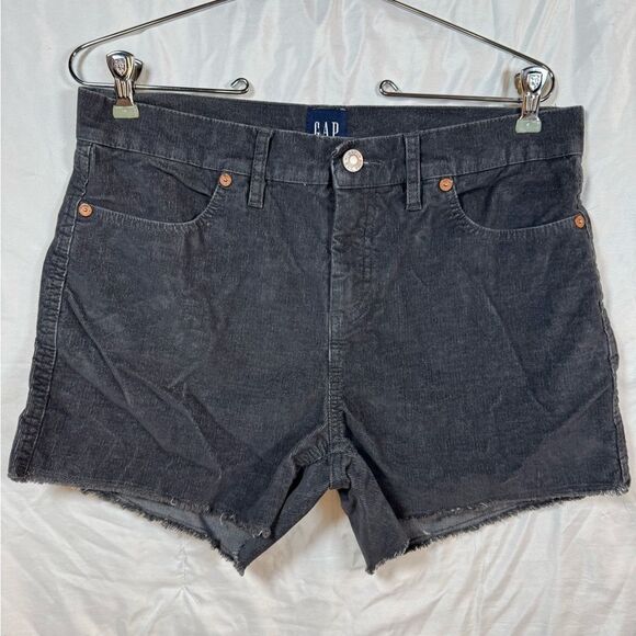 GAP women’s dark gray corduroy with Frayed Hem size 6 - Picture 1 of 4